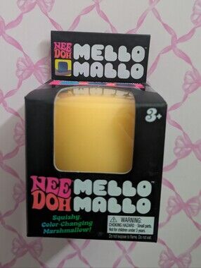 Schylling Nee Doh - Mello Mallo Colour Changing, Yellow, Squeeze Toy Authentic
